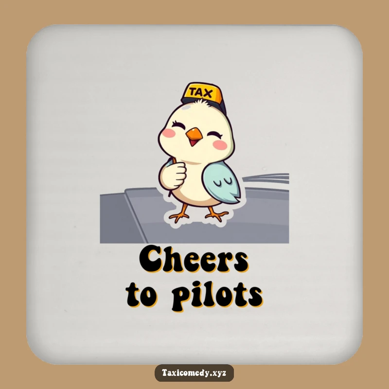 Protect your surfaces with a winking bird using this funny bird drink coaster. It adds a touch of avian humor to your coffee table.
