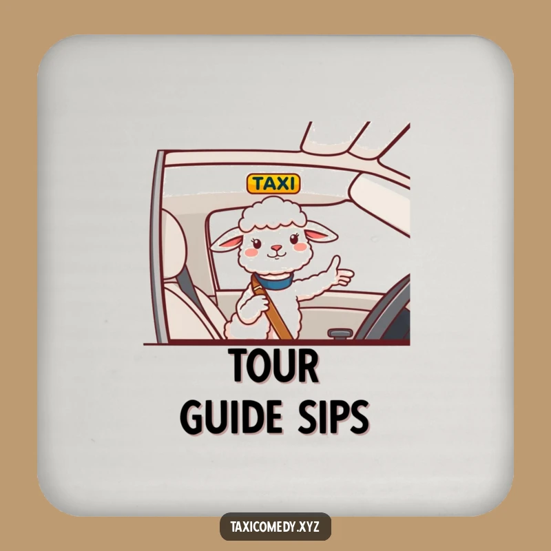 Funny Sheep Navigator Coasters: Protect Surfaces with a Cheerful Sheep Hilariously