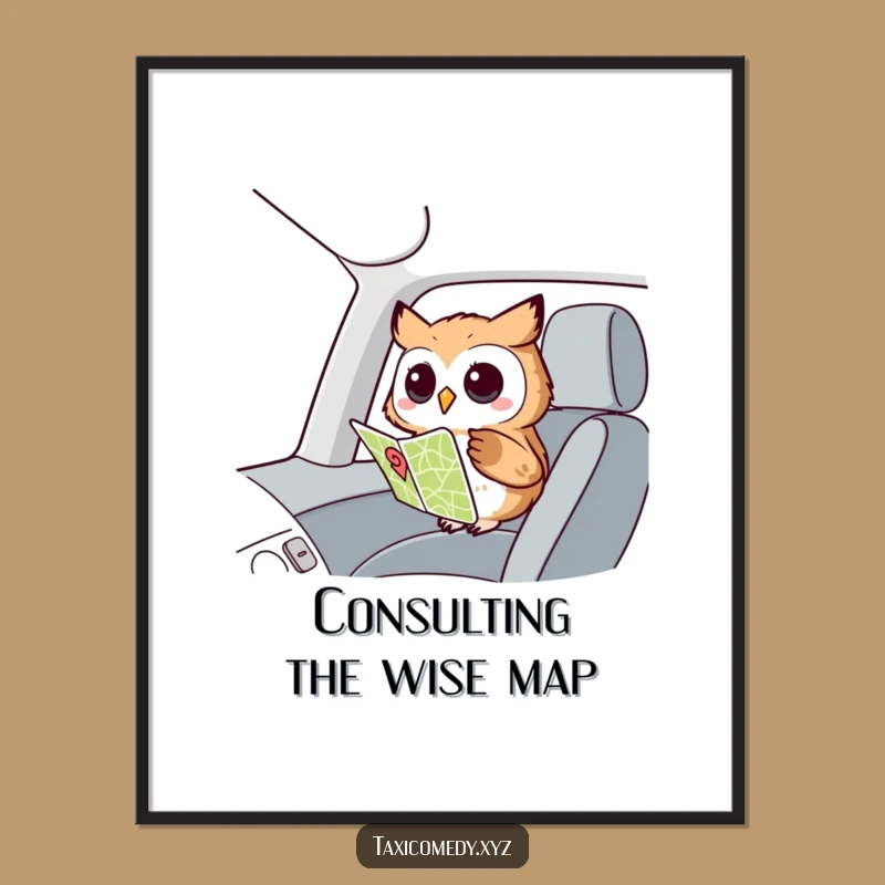 Bring wisdom and wit to your walls with this captivating poster. Features a curious owl planning the next adventure.