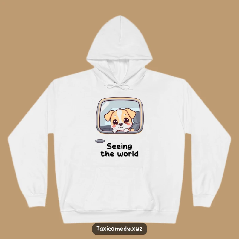 Funny Dog in Taxi Hoodie - Cozy Humorous Sweatshirt for Doggone Good Times
