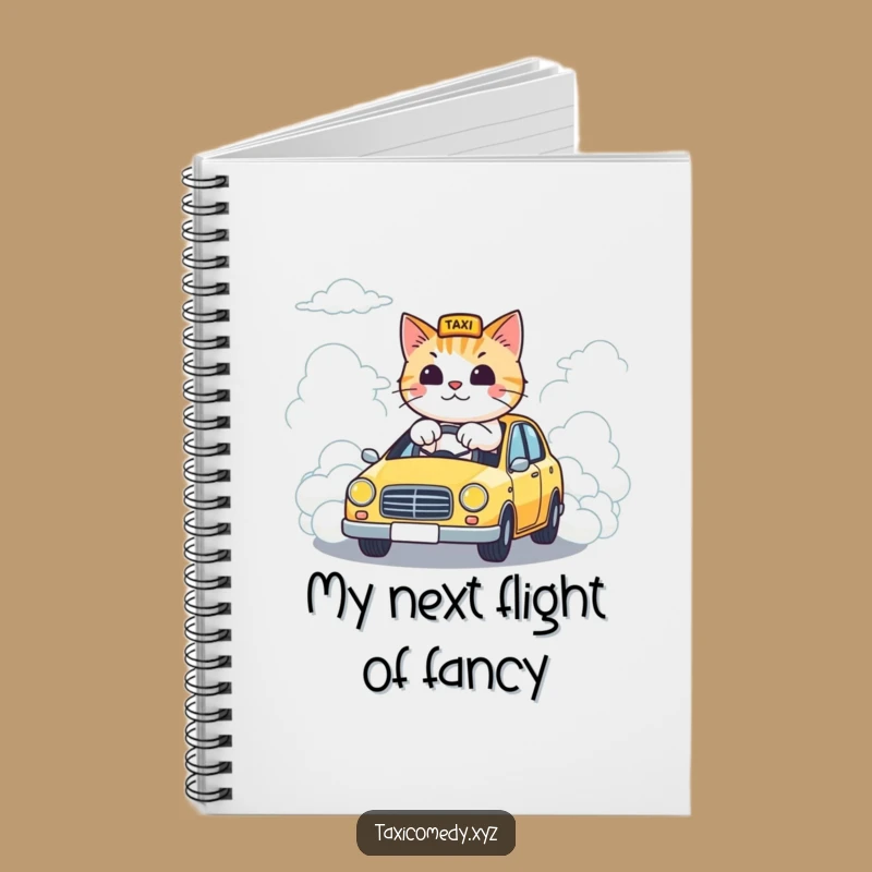 Take notes on your flights of fancy with this funny notebook featuring a cat driver of the skies. Perfect for jotting down dreams and daily plans.